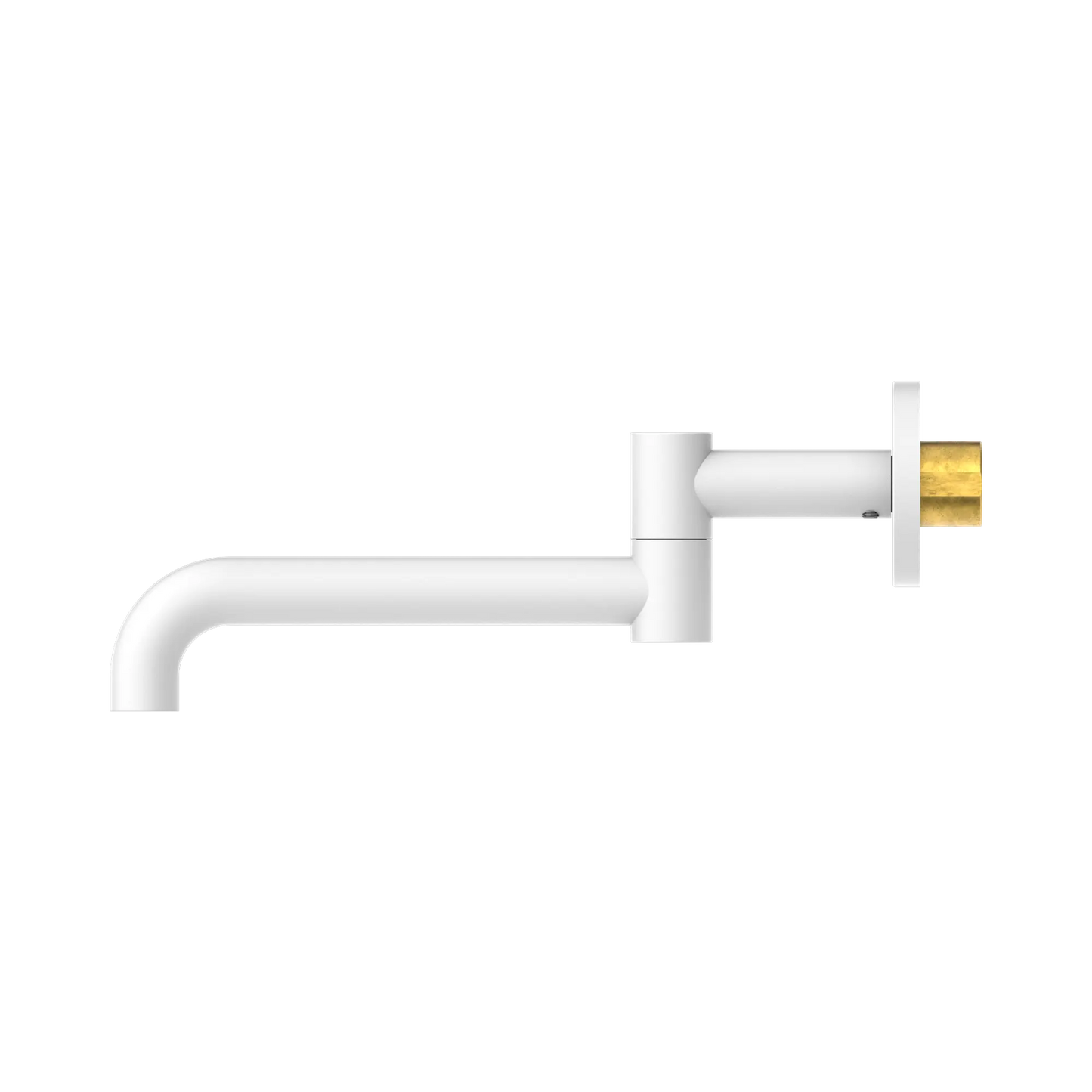 Mecca Wall Mounted Swivel Bath Spout Only 225mm Matte White
