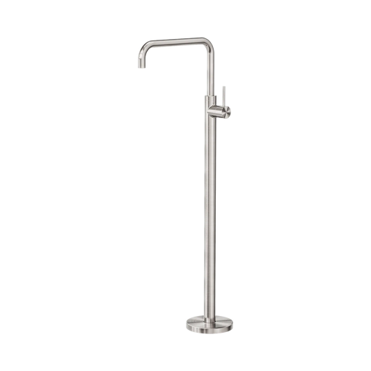 Mecca Freestanding Bath Mixer Square Shape Brushed Nickel
