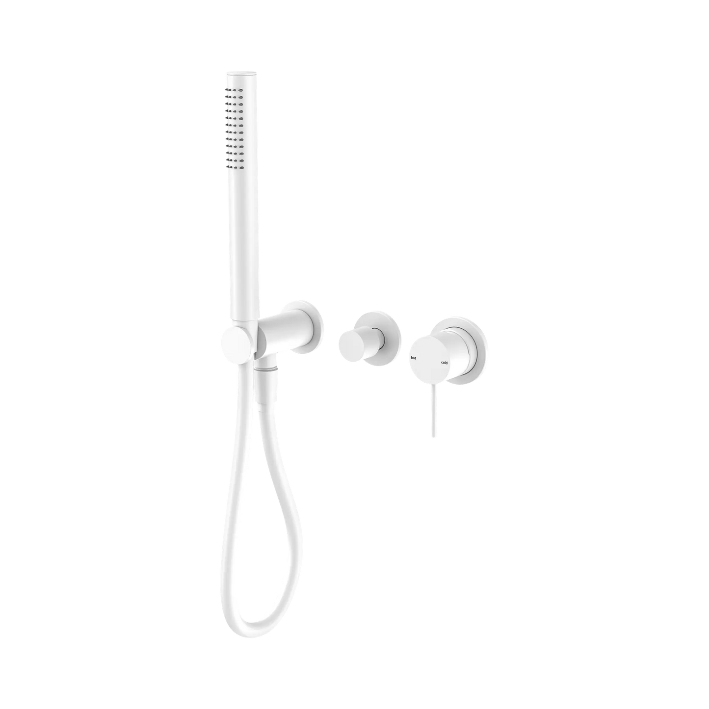 Mecca Shower Mixer With Diverter System Seperate Back Plate Matte White