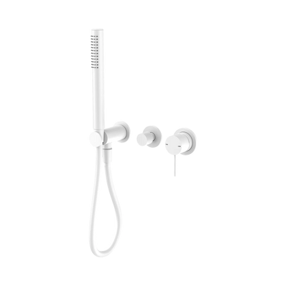 Mecca Shower Mixer With Diverter System Seperate Back Plate Matte White