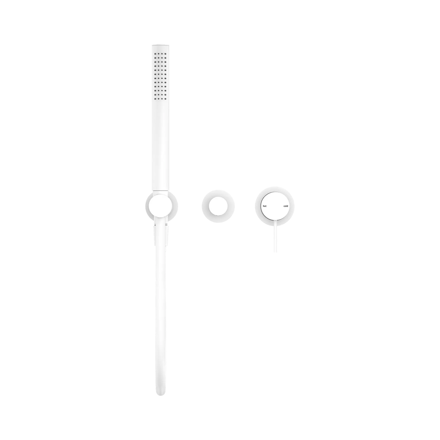 Mecca Shower Mixer With Diverter System Seperate Back Plate Matte White