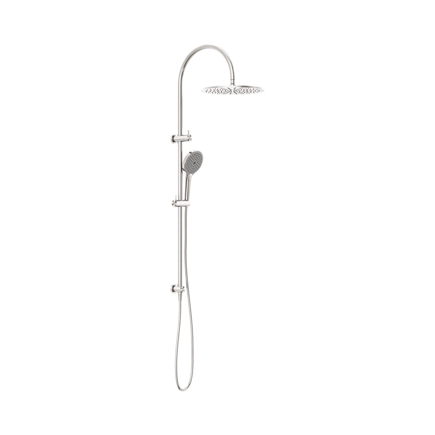 Mecca Twin Shower With Air Shower II Brushed Nickel