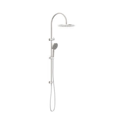 Mecca Twin Shower With Air Shower II Brushed Nickel