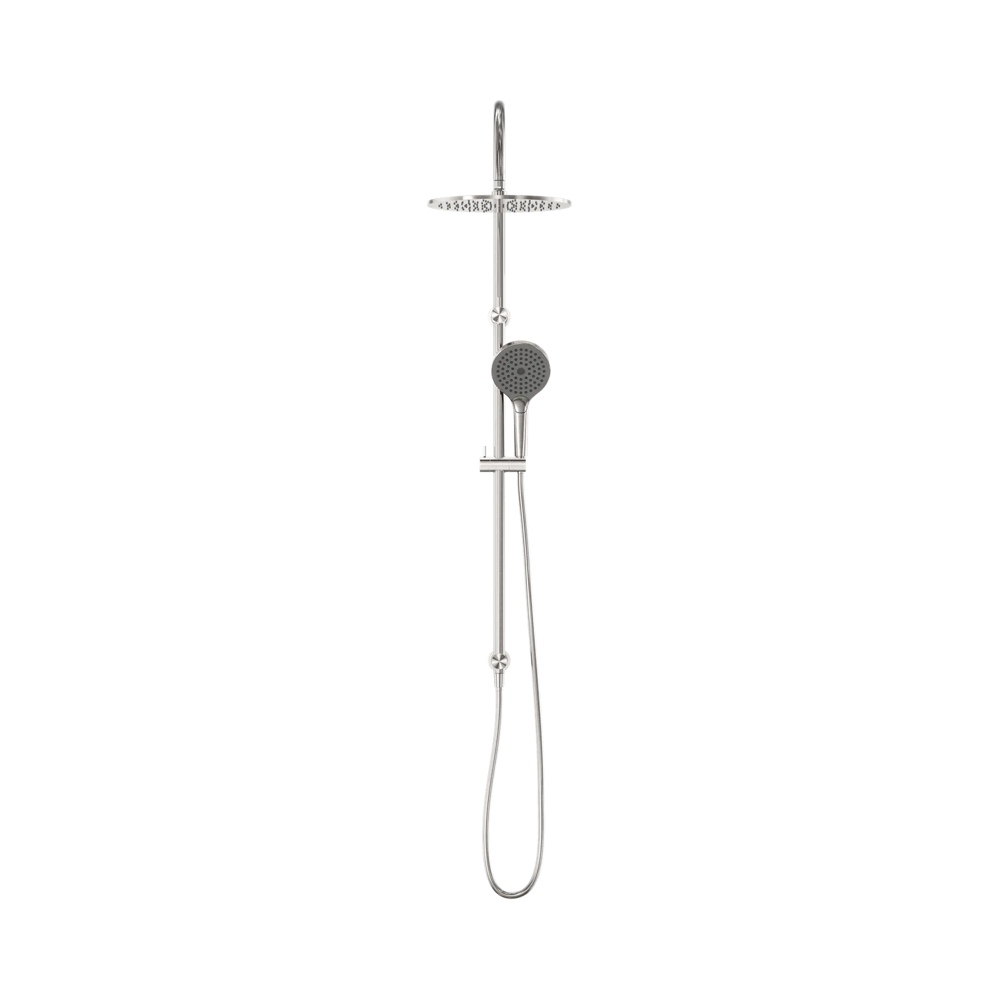 Mecca Twin Shower With Air Shower II Brushed Nickel