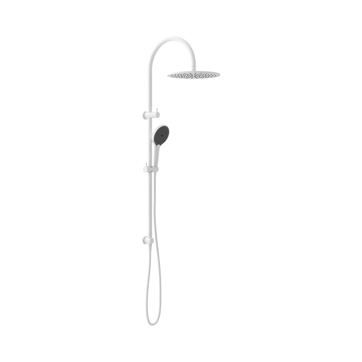 Mecca Twin Shower With Air Shower II Matte White