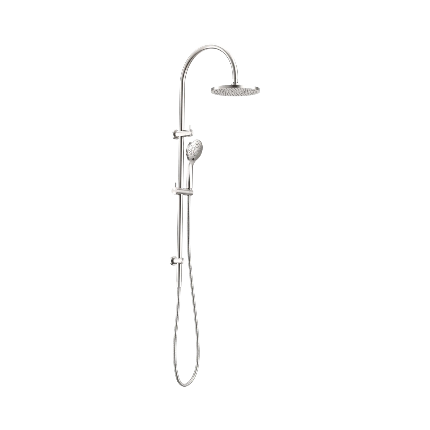 Mecca Twin Shower With Air Shower Brushed Nickel