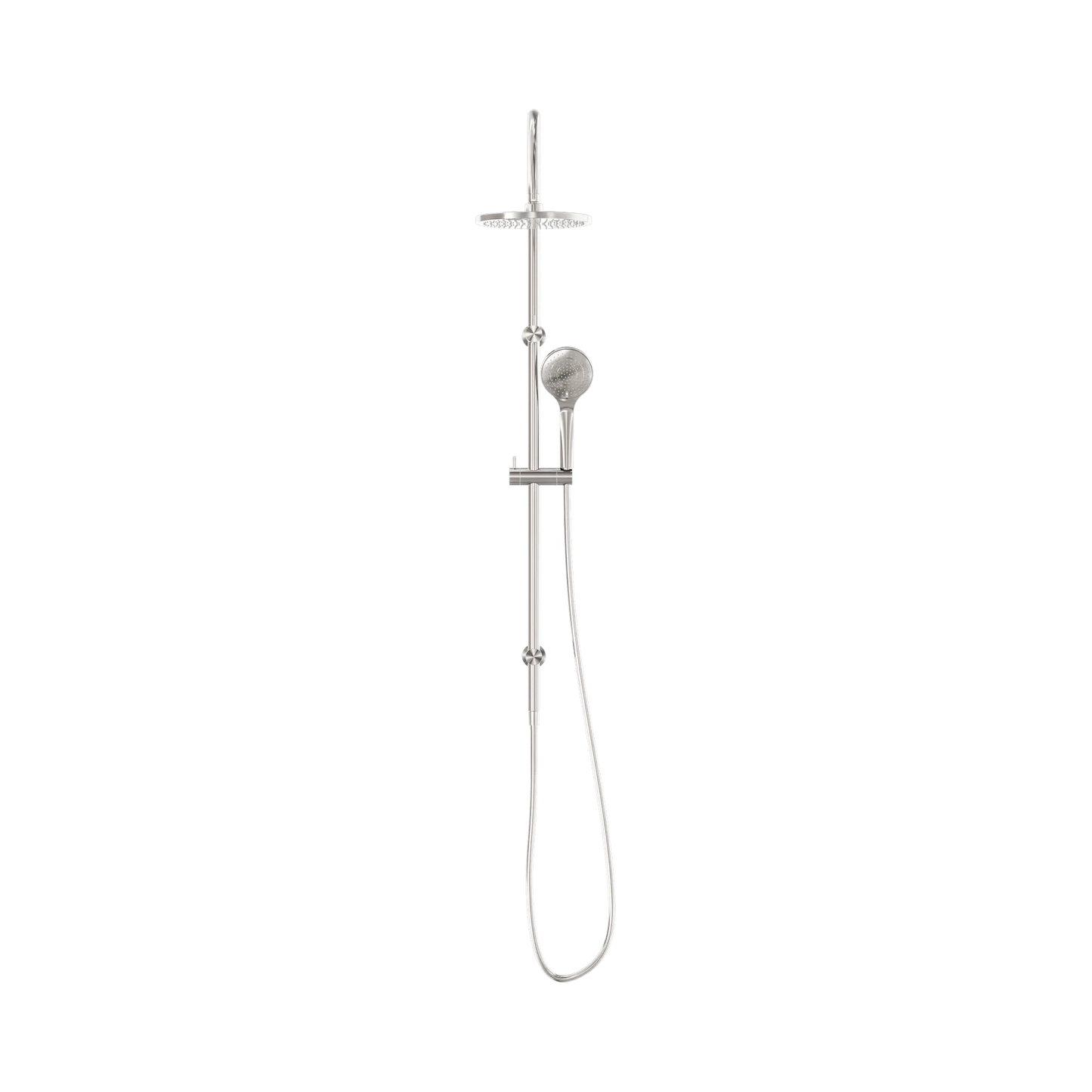 Mecca Twin Shower With Air Shower Brushed Nickel