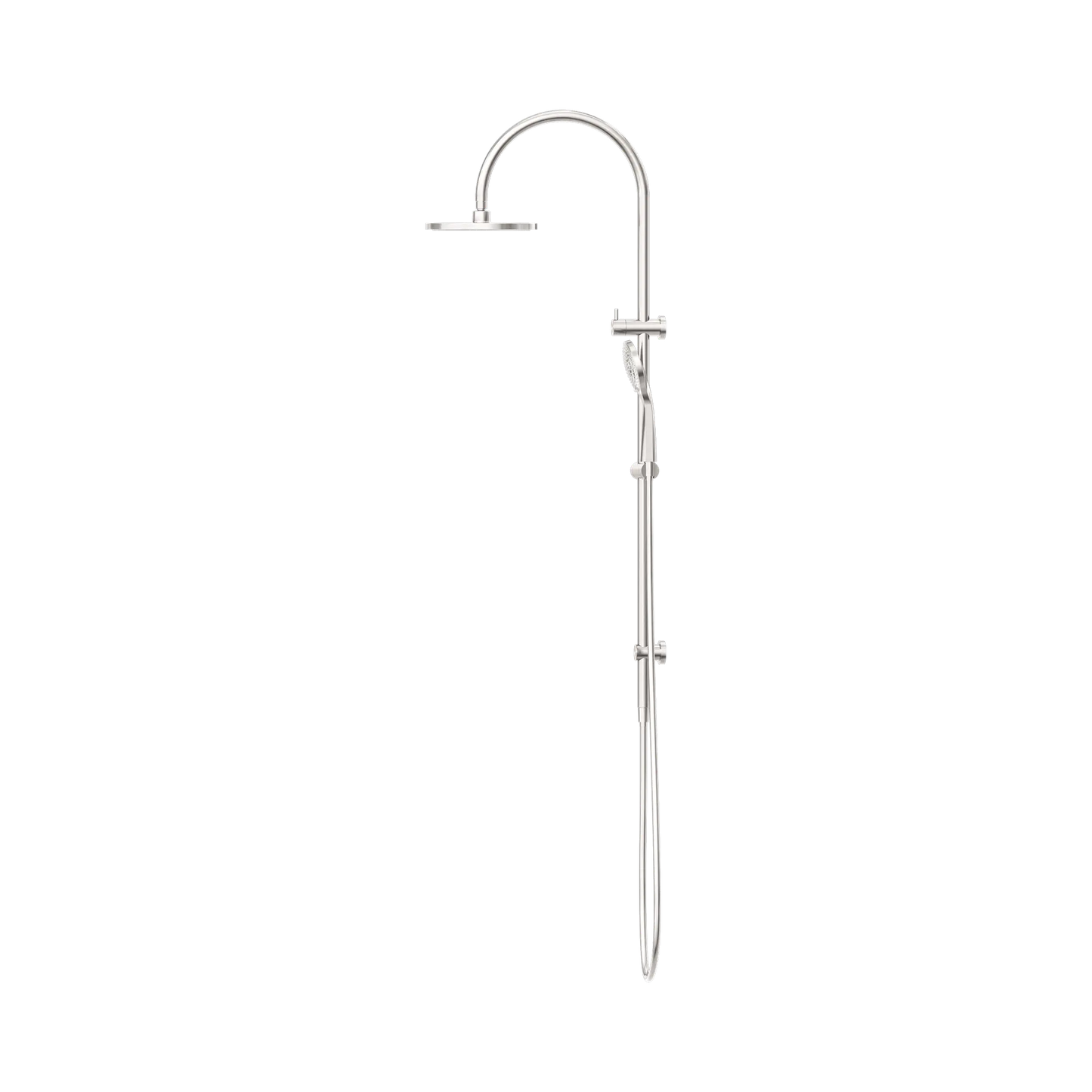 Mecca Twin Shower With Air Shower Brushed Nickel