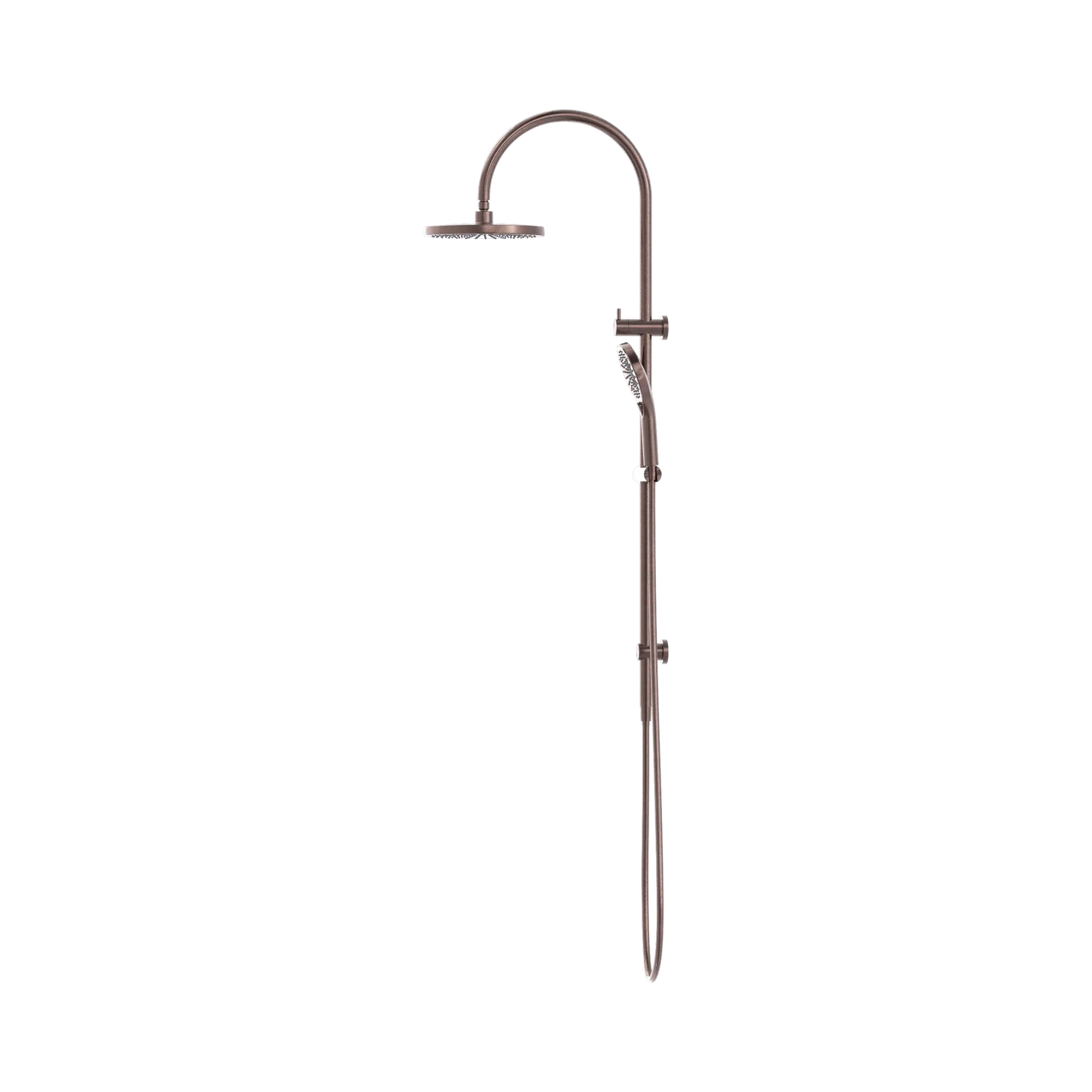 Mecca Twin Shower Brushed Bronze
