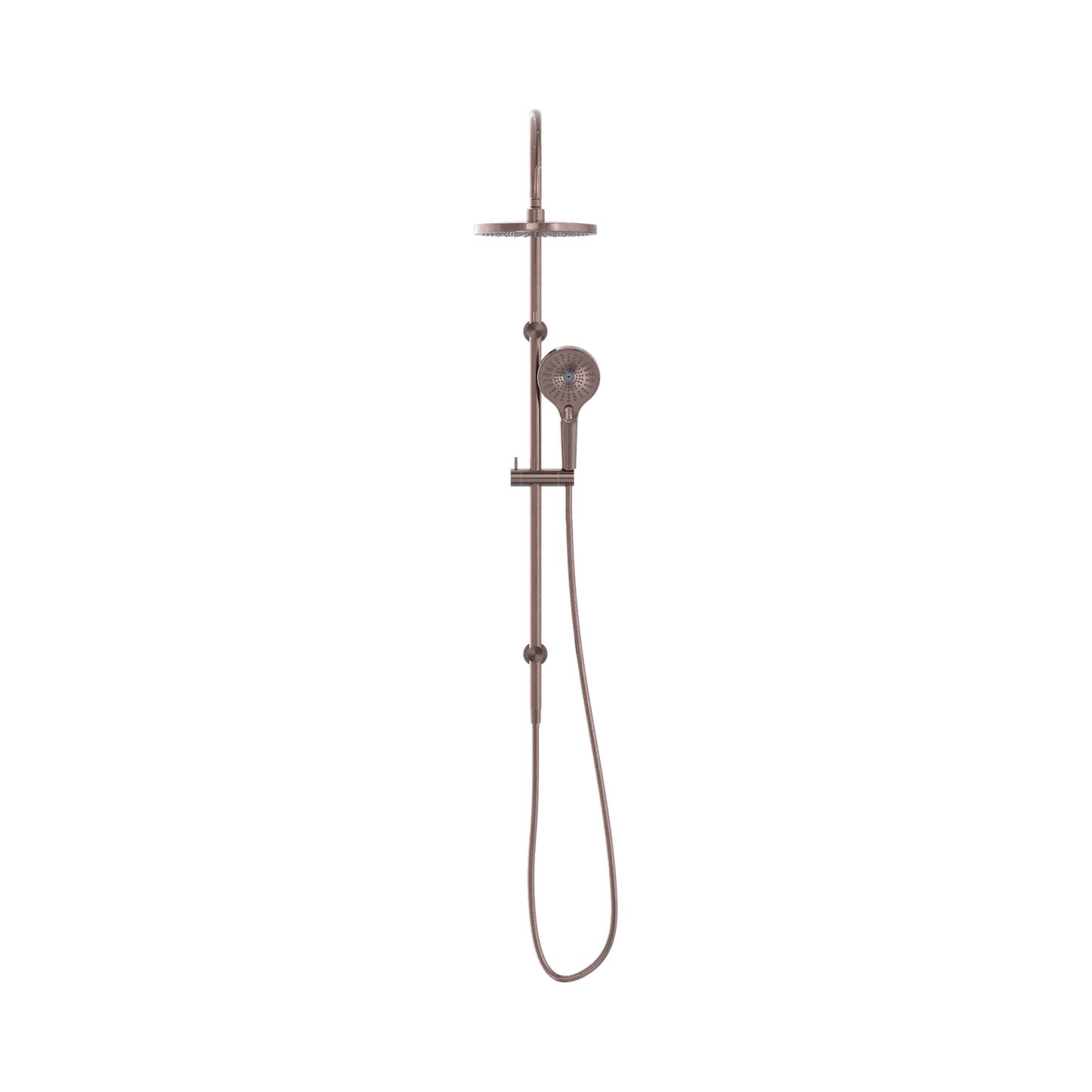 Mecca Twin Shower Brushed Bronze