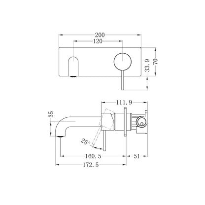 Mecca Wall Basin Mixer 160mm Spout Matte White