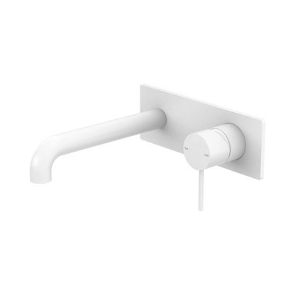 Mecca Wall Basin Mixer 160mm Spout Matte White