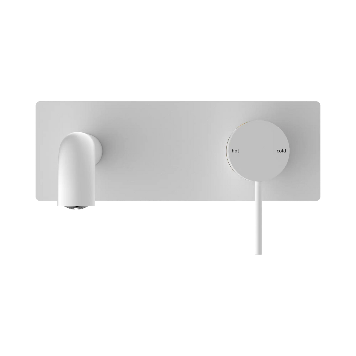 Mecca Wall Basin Mixer 185mm Spout Matte White