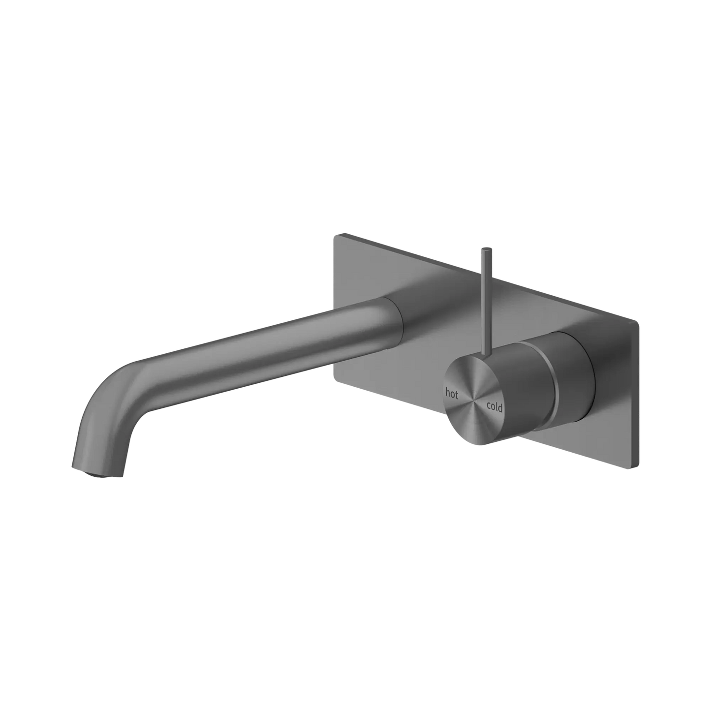 Mecca Wall Basin Mixer Handle Up 230mm Spout Gun Metal