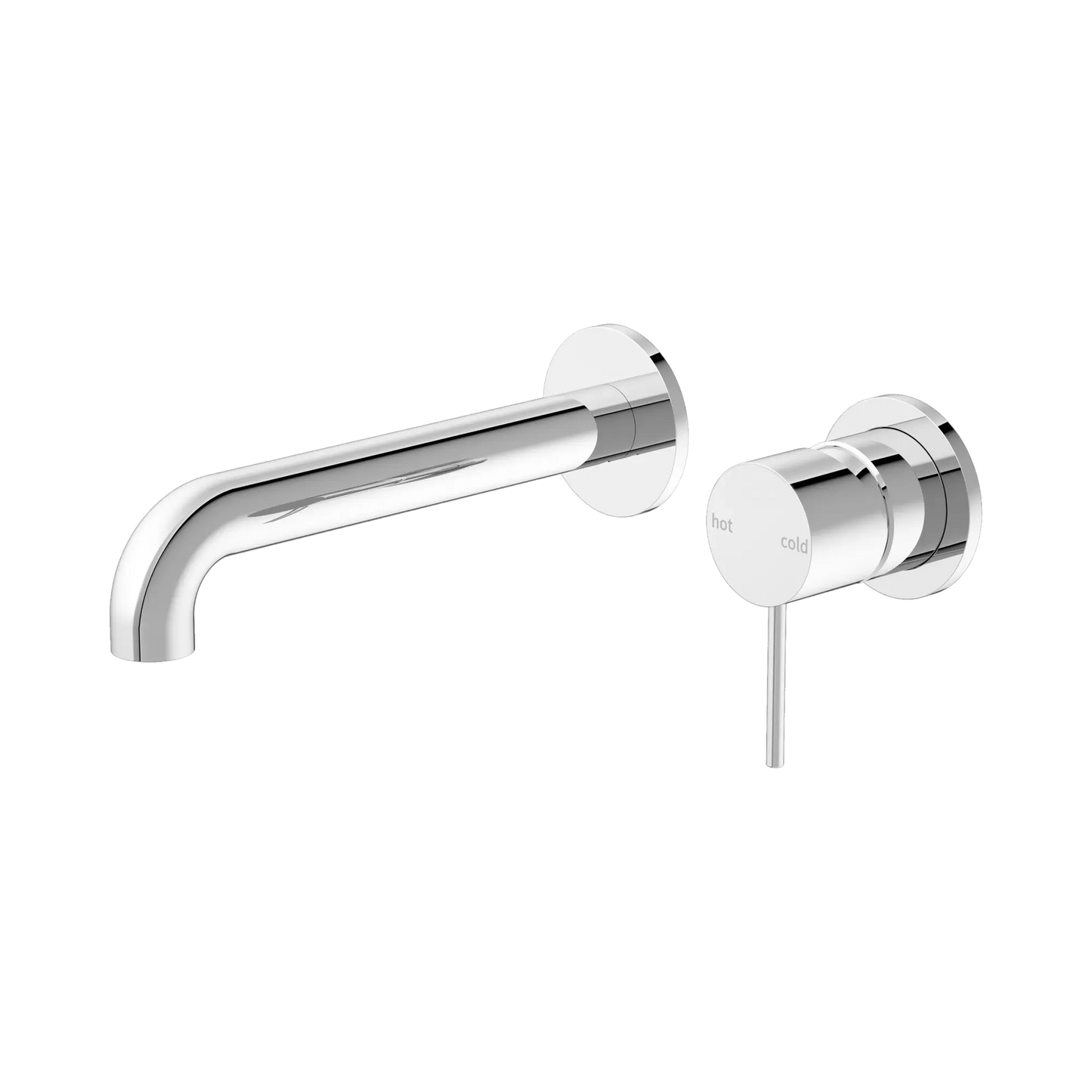Mecca Wall Basin Mixer Separate Back Plate 185mm Spout Chrome