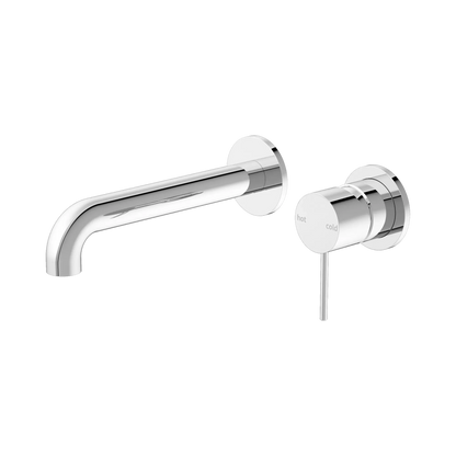 Mecca Wall Basin Mixer Separate Back Plate 185mm Spout Chrome