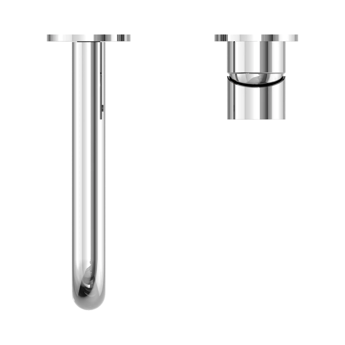Mecca Wall Basin Mixer Separate Back Plate 185mm Spout Chrome