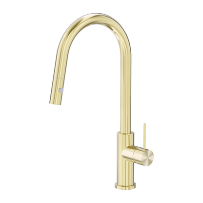 Mecca Pull Out Sink Mixer With Vegie Spray Function Brushed Gold