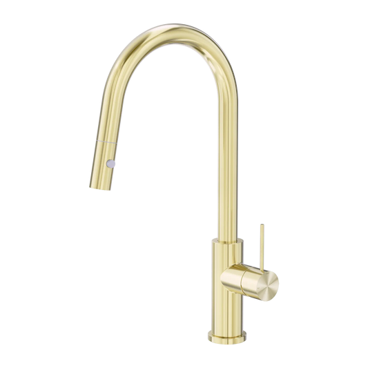 Mecca Pull Out Sink Mixer With Vegie Spray Function Brushed Gold