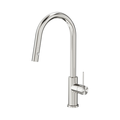 Mecca Pull Out Sink Mixer With Vegie Spray Function Brushed Nickel