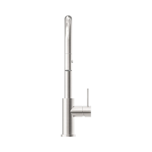 Mecca Pull Out Sink Mixer With Vegie Spray Function Brushed Nickel