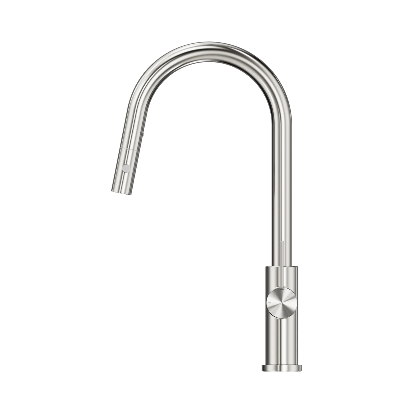 Mecca Pull Out Sink Mixer With Vegie Spray Function Brushed Nickel