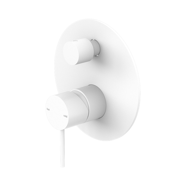 Mecca Shower Mixer With Diverter Matte White