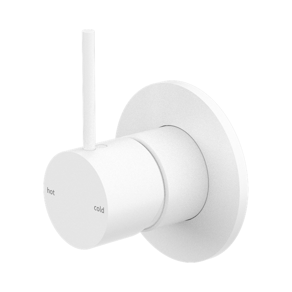 Mecca Shower Mixer Handle Up Matte White