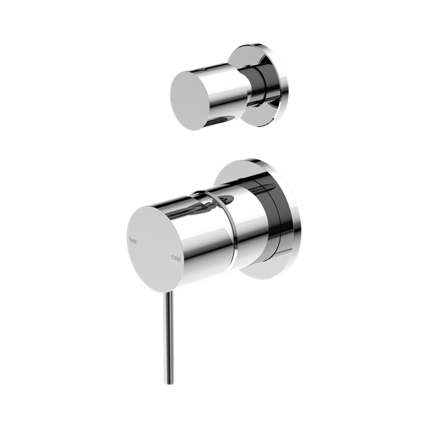 Mecca Shower Mixer With Diverter Separate Back Plate Chrome