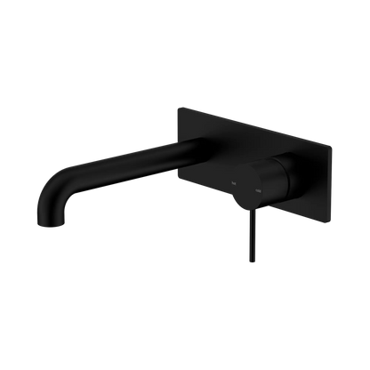 Mecca Wall Basin/Bath Mixer 120mm Matte Black