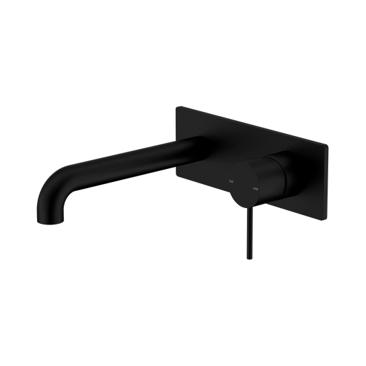 Mecca Wall Basin/Bath Mixer 120mm Matte Black