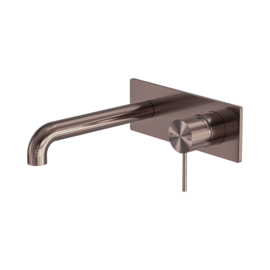 Mecca Wall Basin/Bath Mixer 185mm Brushed Bronze