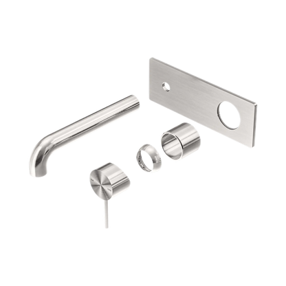 Mecca Wall Basin/Bath Mixer 185mm Trim Kits Only Brushed Nickel