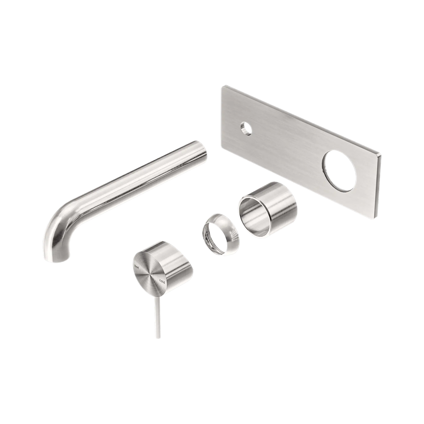Mecca Wall Basin/Bath Mixer 230mm Trim Kits Only Brushed Nickel