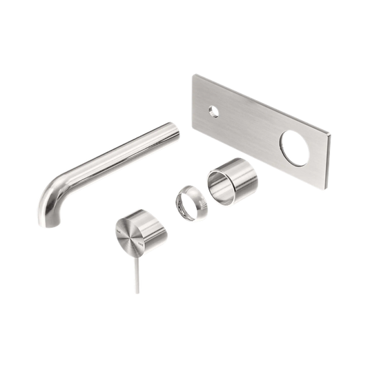 Mecca Wall Basin/Bath Mixer 230mm Trim Kits Only Brushed Nickel