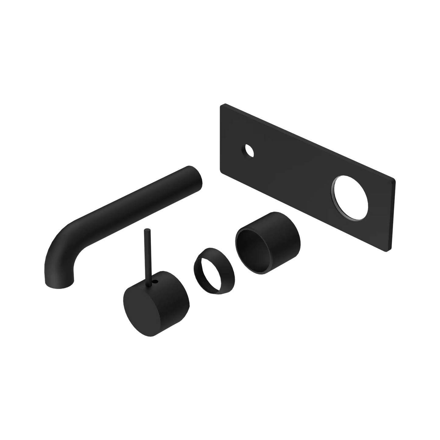 Mecca Wall Basin/Bath Mixer Handle Up 120mm Trim Kits Only Matte Black
