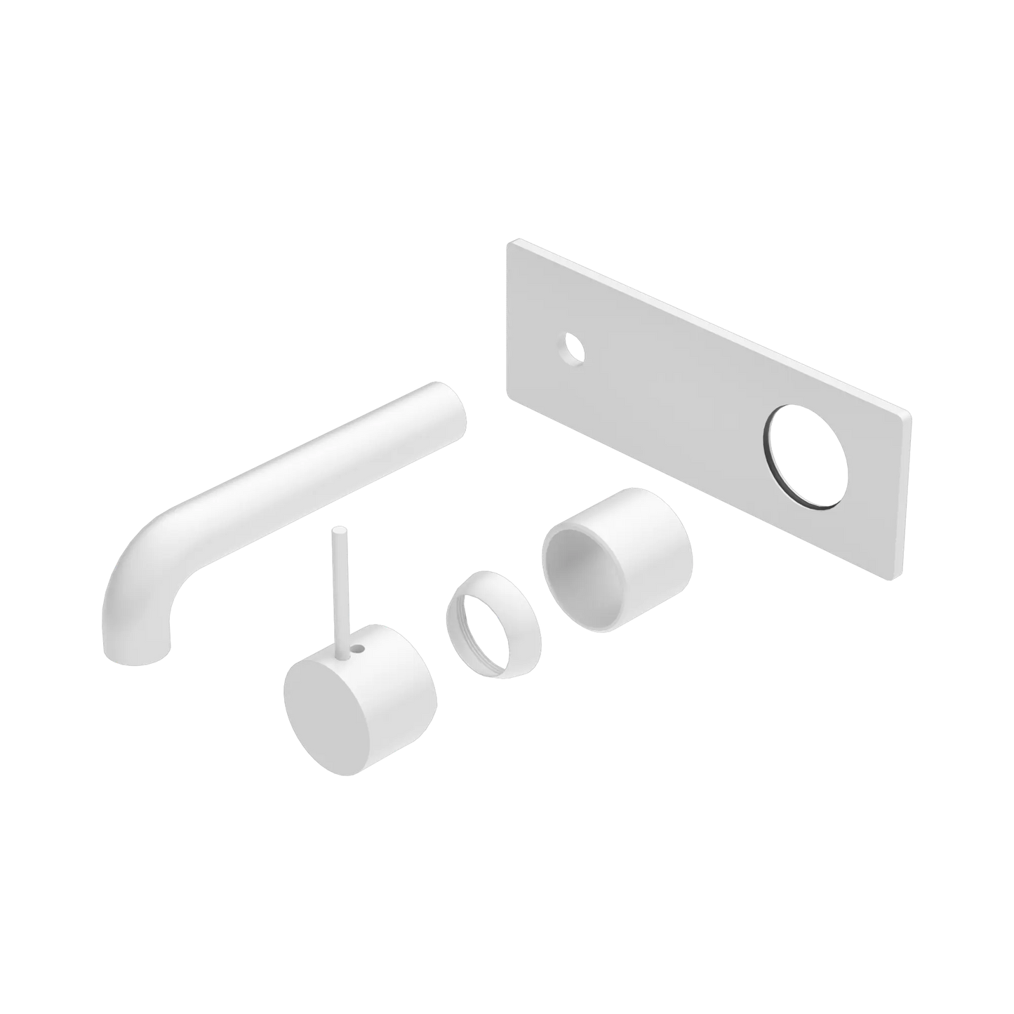 Mecca Wall Basin/Bath Mixer Handle Up 120mm Trim Kits Only Matte White