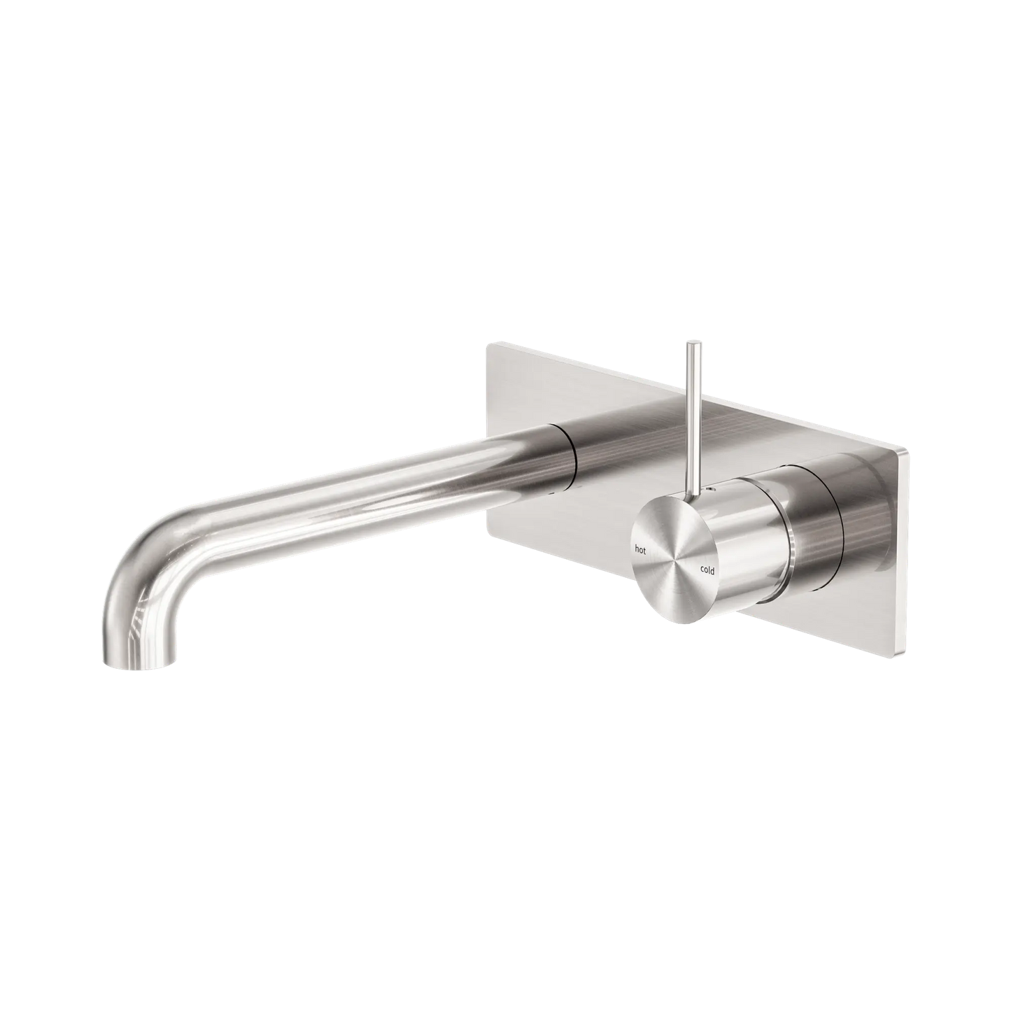 Mecca Wall Basin/Bath Mixer Handle Up 160mm Brushed Nickel