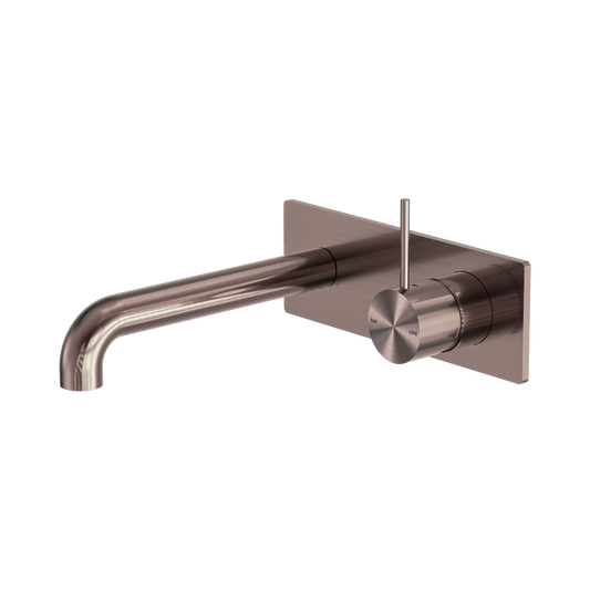 Mecca Wall Basin/Bath Mixer Handle Up 160mm Brushed Bronze