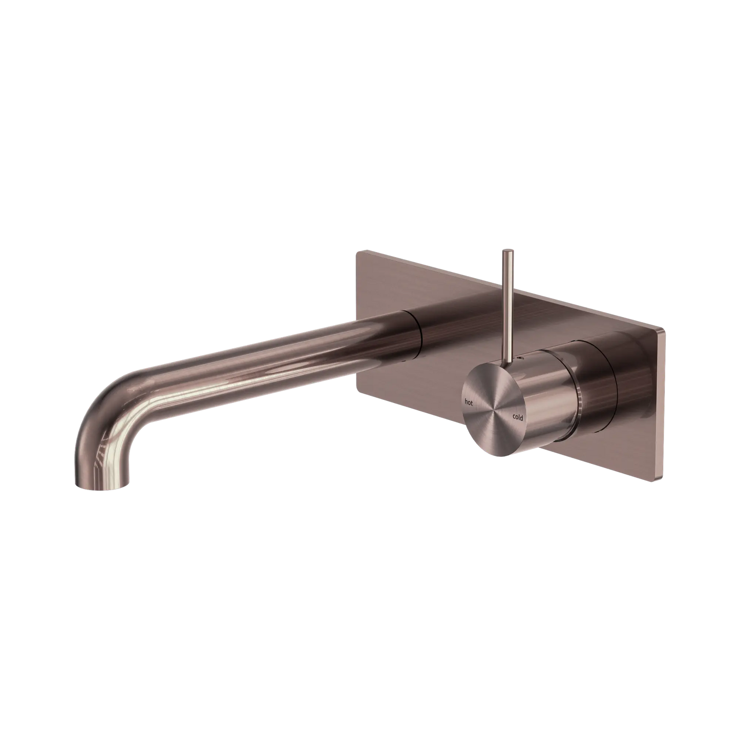 Mecca Wall Basin/Bath Mixer Handle Up 185mm Brushed Bronze