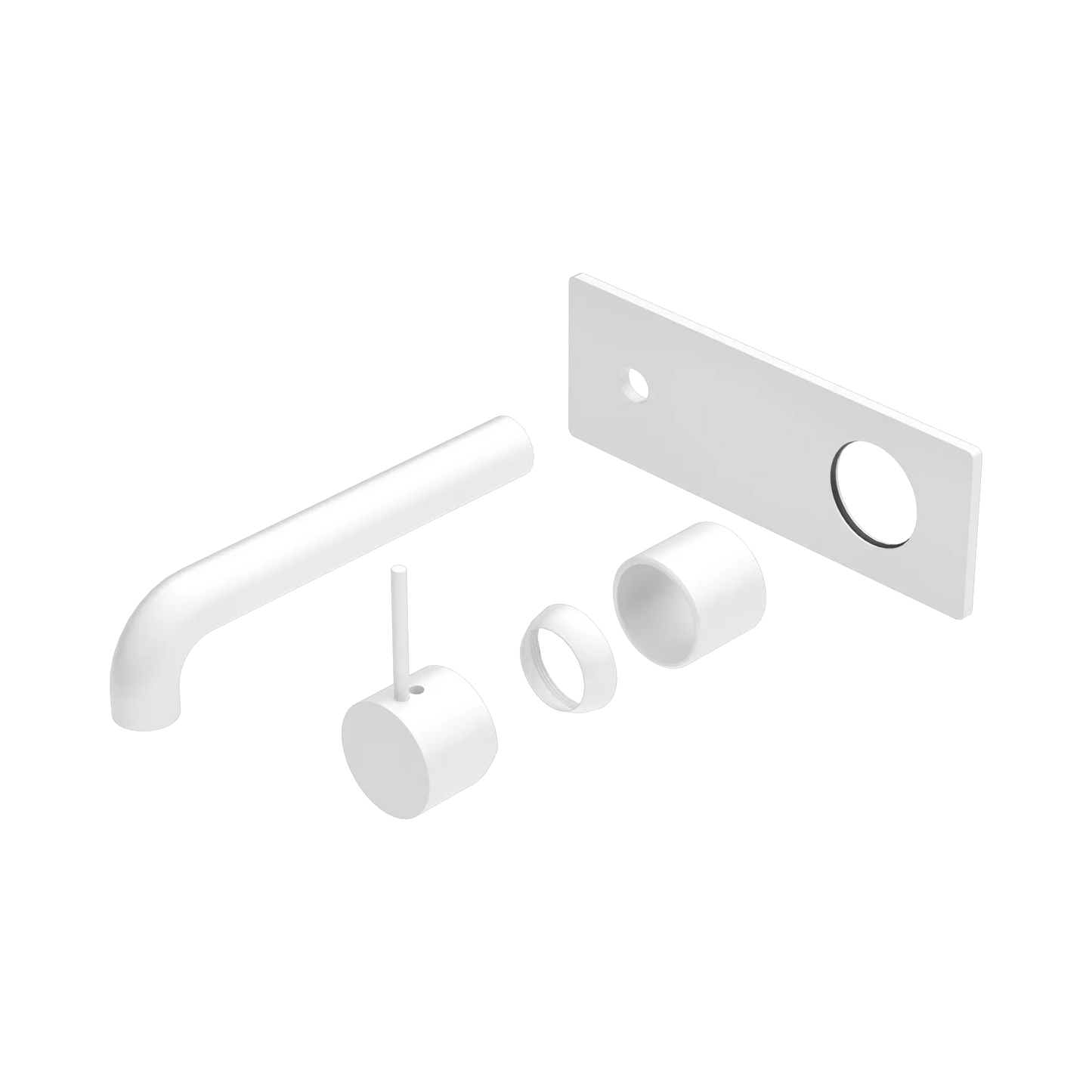 Mecca Wall Basin/Bath Mixer Handle Up 185mm Trim Kits Only Matte White