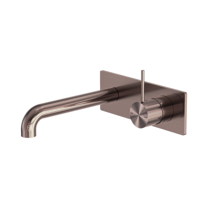 Mecca Wall Basin/Bath Mixer Handle Up 230mm Brushed Bronze