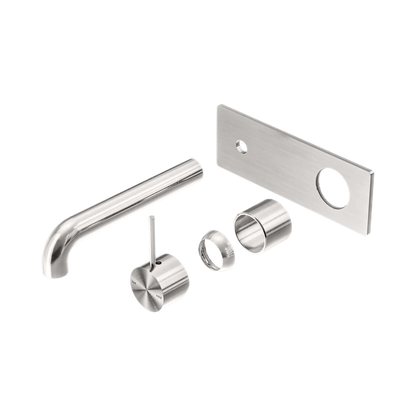 Mecca Wall Basin/Bath Mixer Handle Up 230mm Trim Kits Only Brushed Nickel