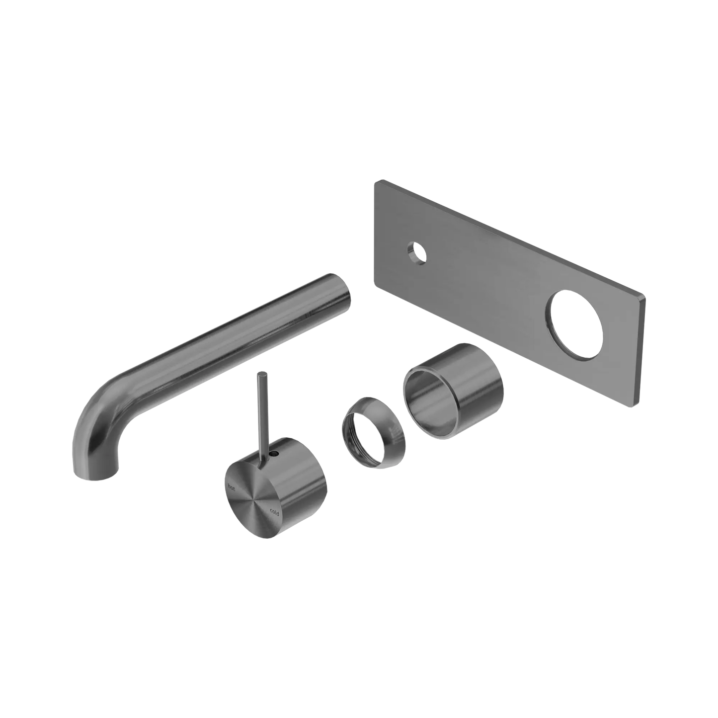 Mecca Wall Basin/Bath Mixer Handle Up 230mm Trim Kits Only Gun Metal