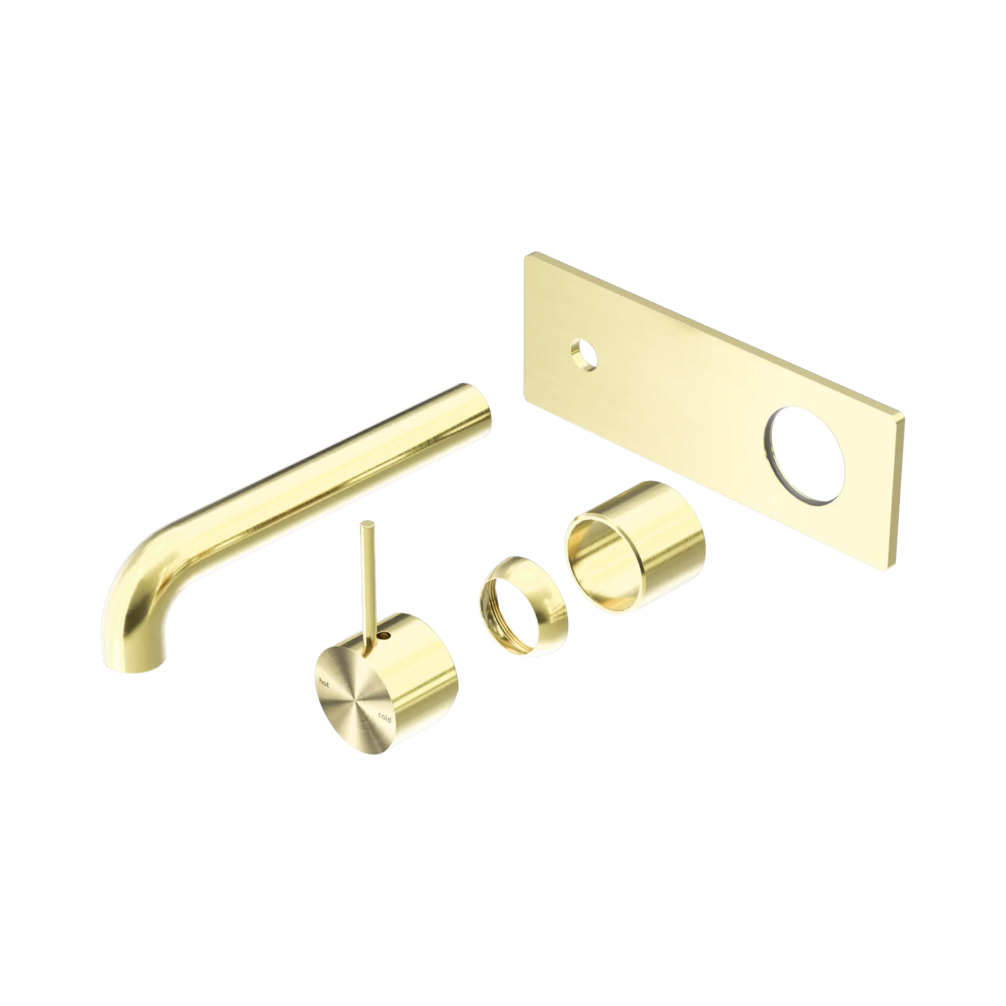 Mecca Wall Basin/Bath Mixer Handle Up 260mm Trim Kits Only Brushed Gold