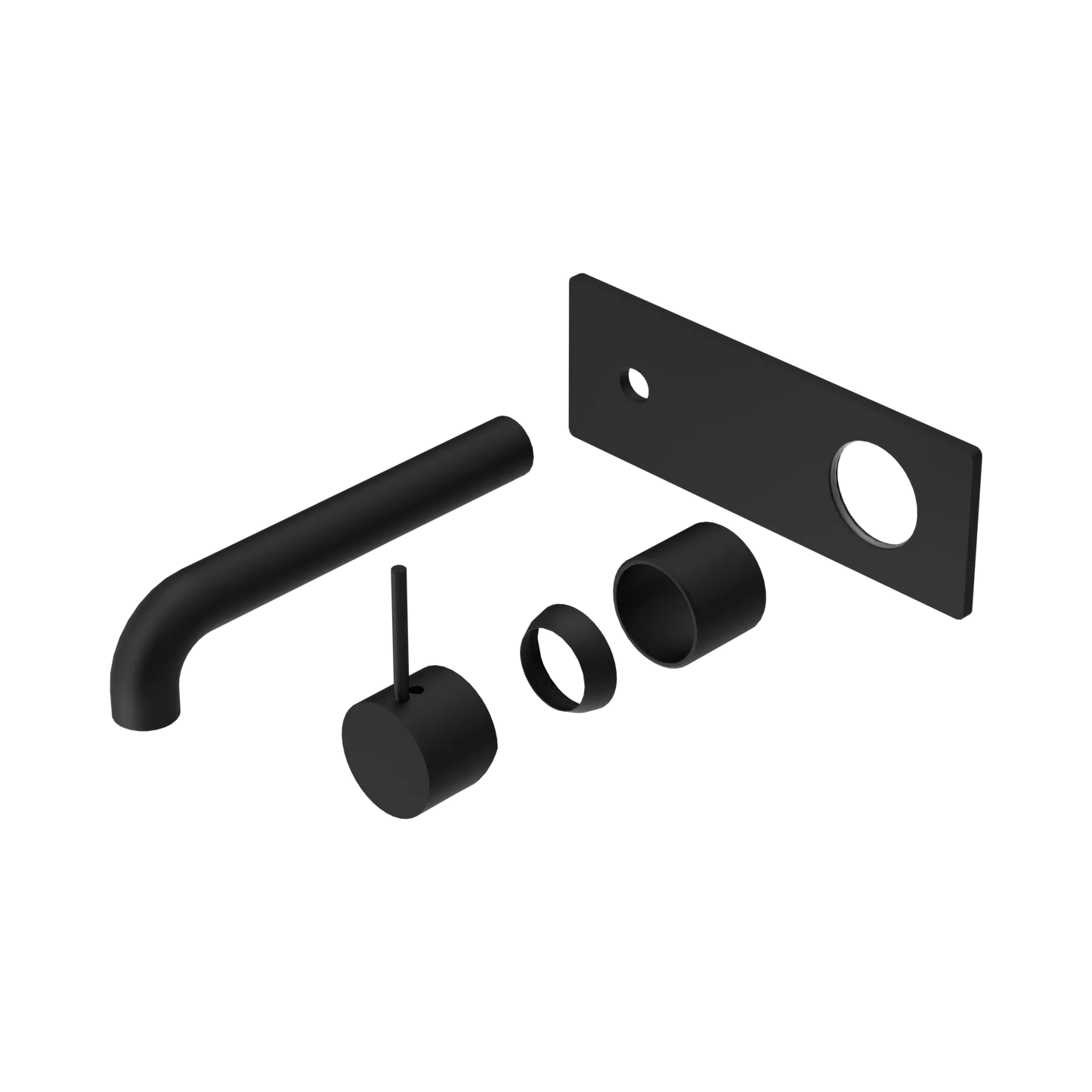 Mecca Wall Basin/Bath Mixer Handle Up 260mm Trim Kits Only Matte Black
