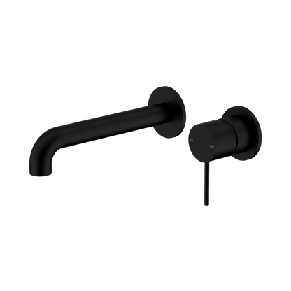 Mecca Wall Basin/Bath Mixer Separate Back Plate 120mm Matte Black