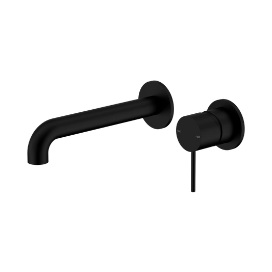 Mecca Wall Basin/Bath Mixer Separate Back Plate 120mm Matte Black