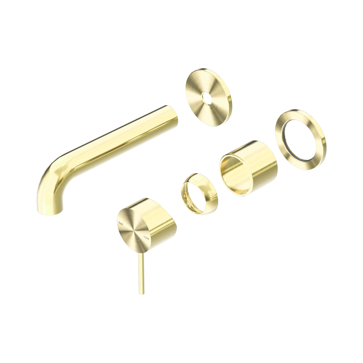 Mecca Wall Basin/Bath Mixer Separate Back Plate 120mm Trim Kits Only Brushed Gold