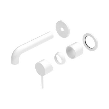 Mecca Wall Basin/Bath Mixer Separate Back Plate 120mm Trim Kits Only Matte White
